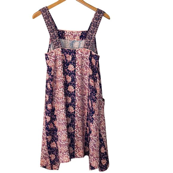Anthropologie Tiny Palms Mini Dress Floral Embroidered Boho Relaxed Size Small - Picture 8 of 10